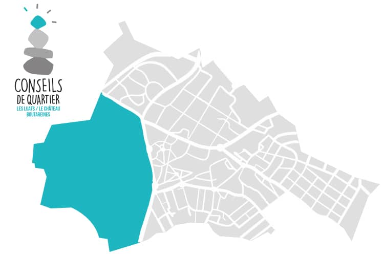 Logo et zone de Villiers dédiés au conseil de quartier Les Luats / Le Château / Boutareines.