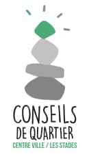 Logo dédié au conseil de quartier Centre Ville / les Stades.