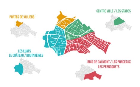 Carte globale des conseils de quartier.
