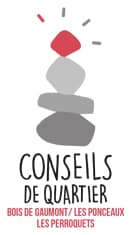 Logo dédié au conseil de quartier Bois de Gaumont / Les Ponceaux / Les Perroquets.