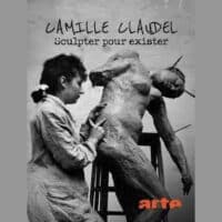 Affiche de Camille Claudel en train de sculpter.
