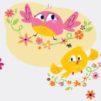 Illustration d'oiseaux.