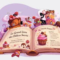 Illustration d'un livre de recettes.