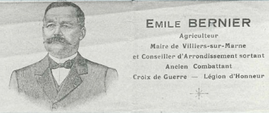 Émile Bernier, ancien Maire de Villiers-sur-Marne.