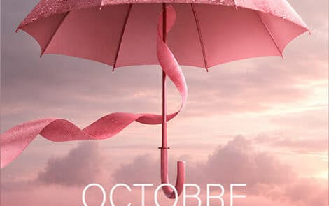 Parapluie rose.