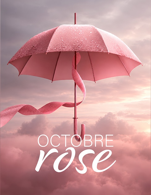 Parapluie rose.